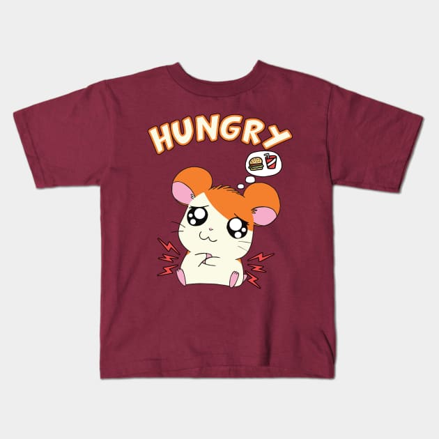 Hungry Hamster Kids T-Shirt by lilmousepunk